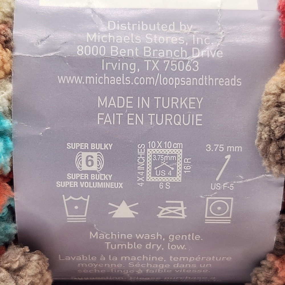 Loops & Threads Discontinued Pom-Pom Fashion Yarn Outdoors Super Bulky New Rare - Picture 5 of 7